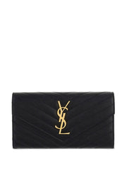 Saint Laurent large Cassandre matelassé flap wallet