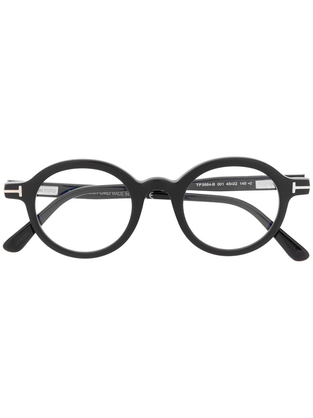 TOM FORD Eyewear polished-effect round-frame glasses