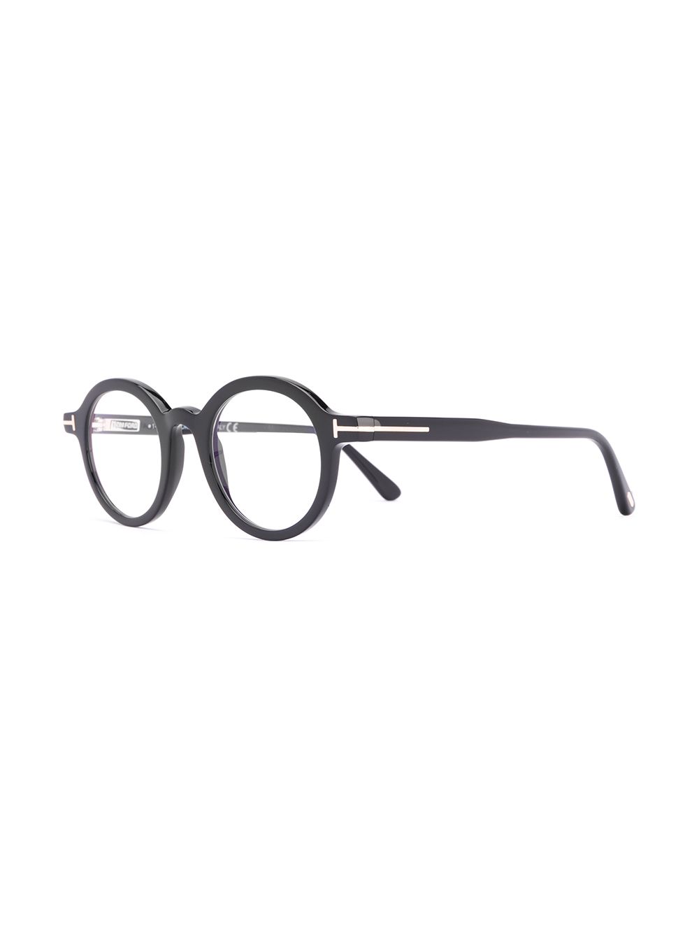 TOM FORD Eyewear polished-effect round-frame glasses