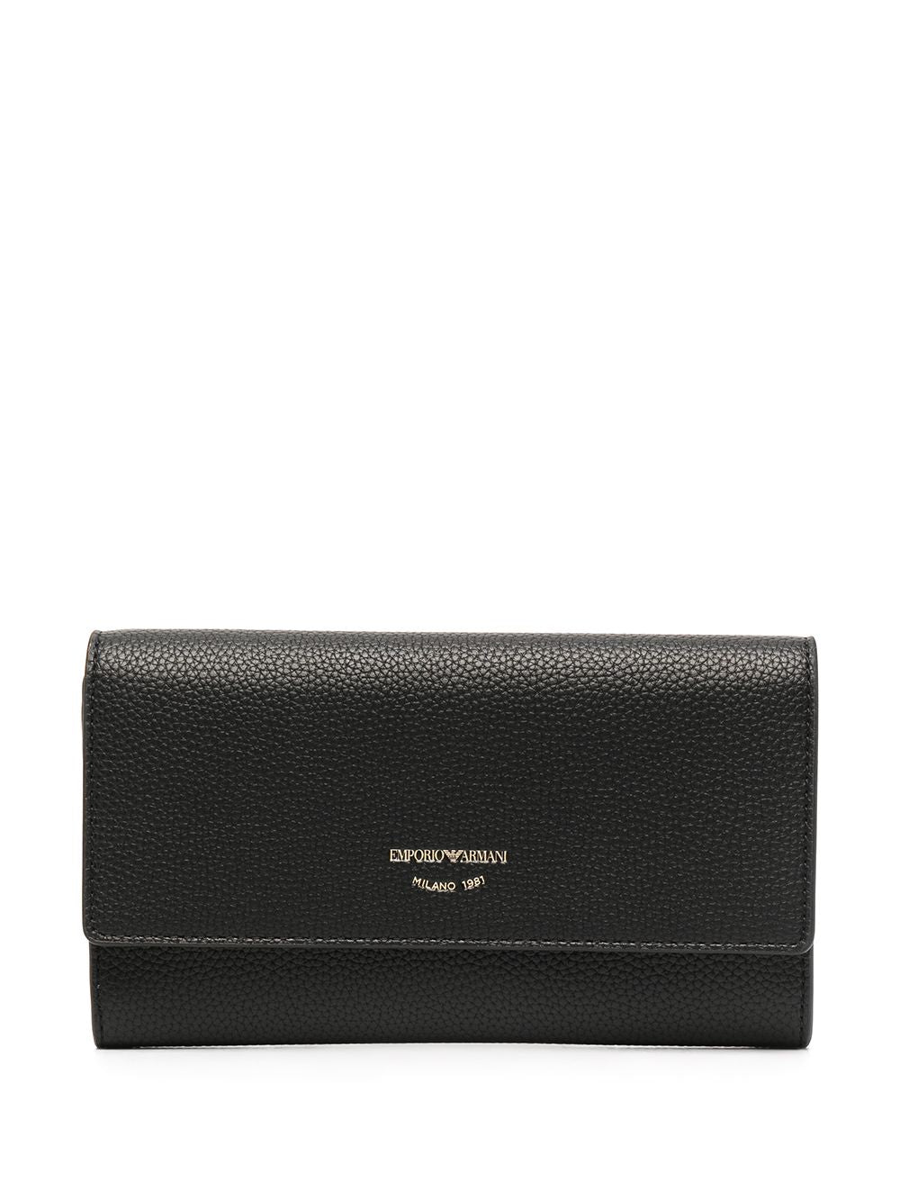 Emporio Armani embossed logo pebbled-effect wallet