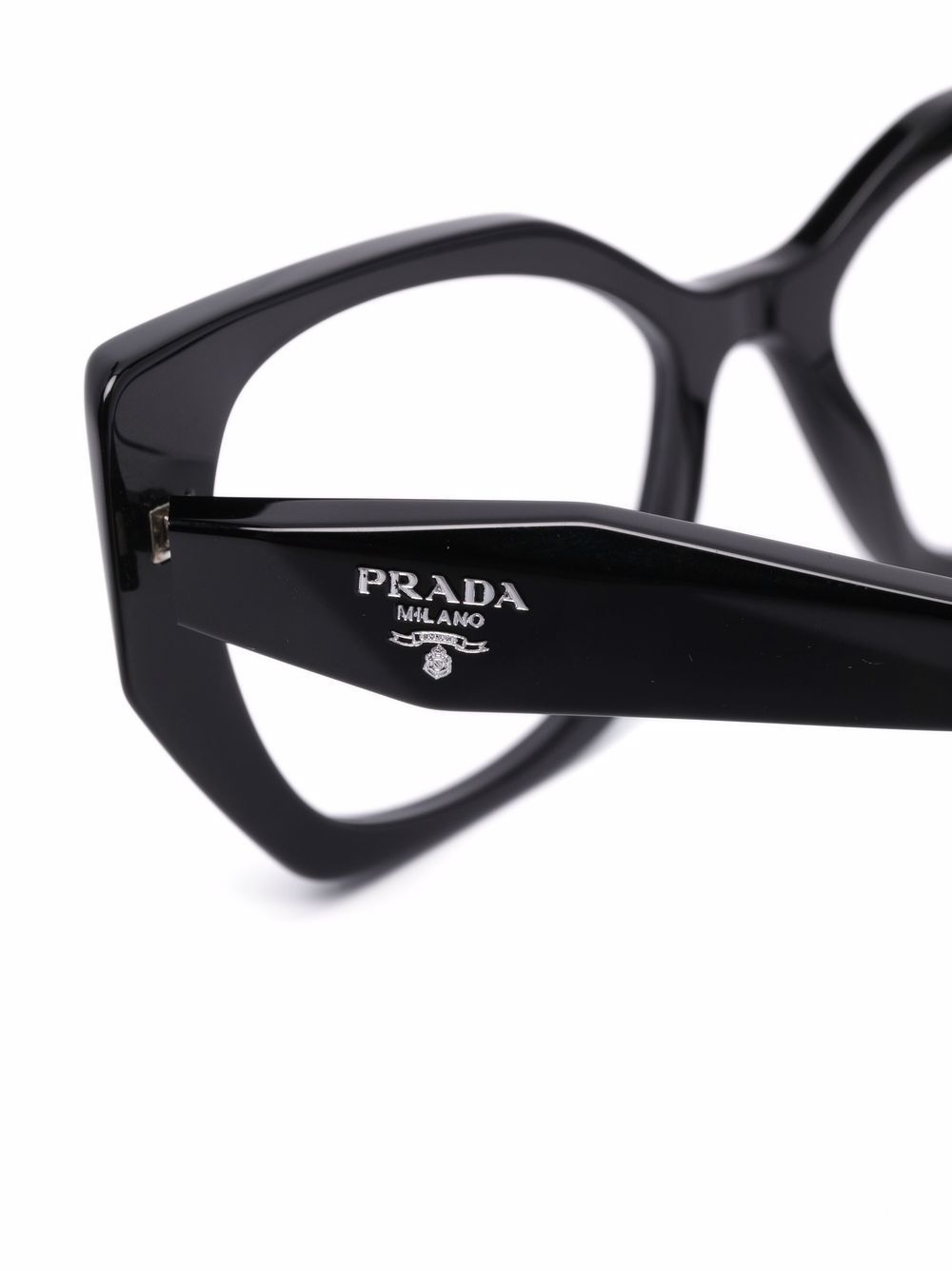 Prada Eyewear cat eye-frame logo-embossed glasses