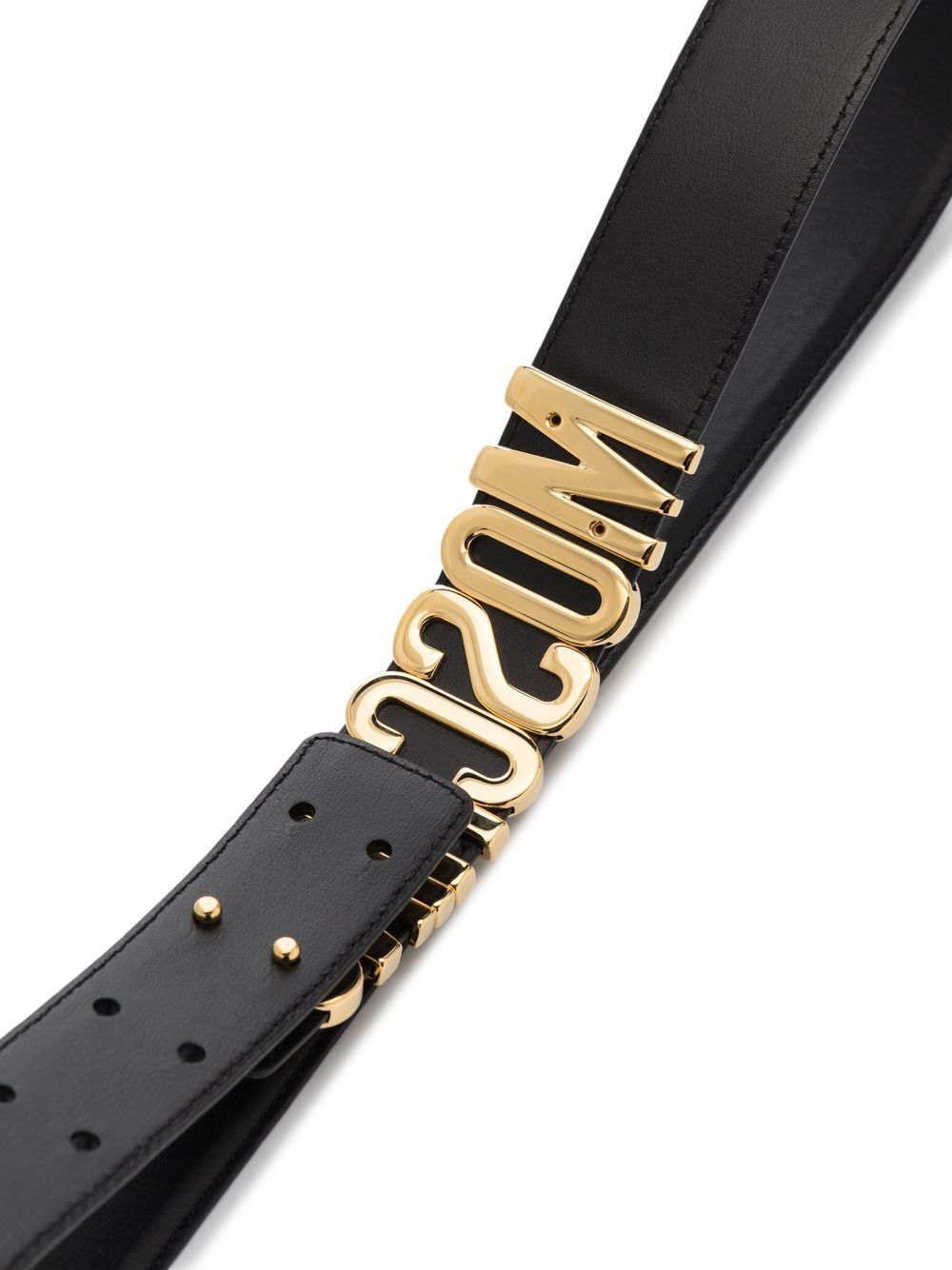 Moschino logo-plaque belt