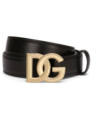 Ceinture en cuir avec logo DG Dolce &amp; Gabbana 