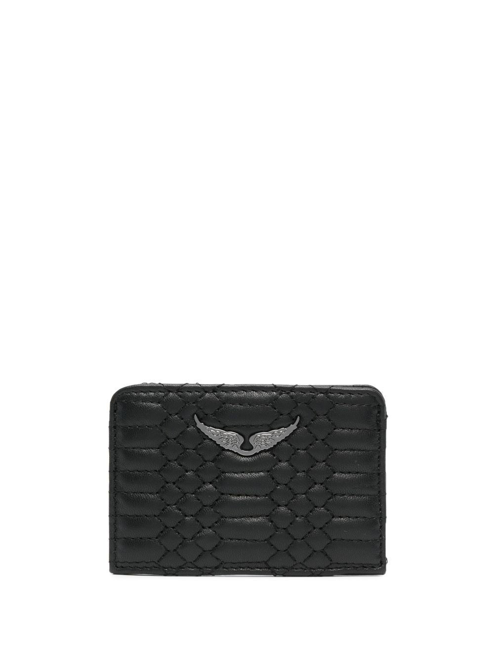 Zadig&Voltaire logo-plaque lambskin wallet