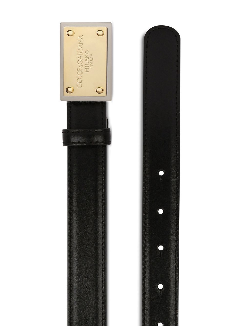 Dolce & Gabbana logo-tag leather belt