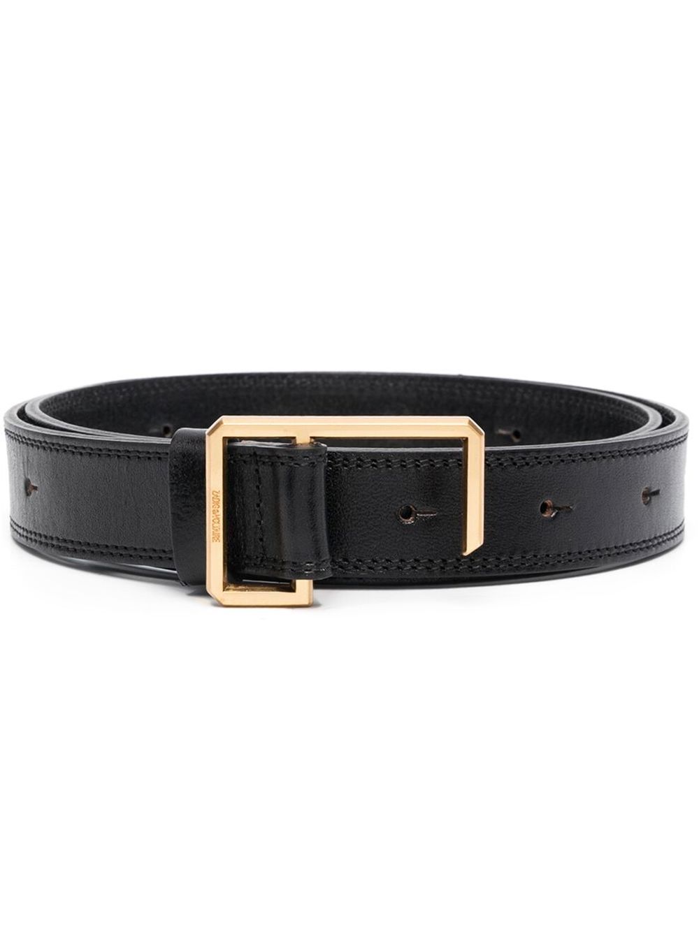 Zadig&Voltaire engraved-logo buckle leather belt