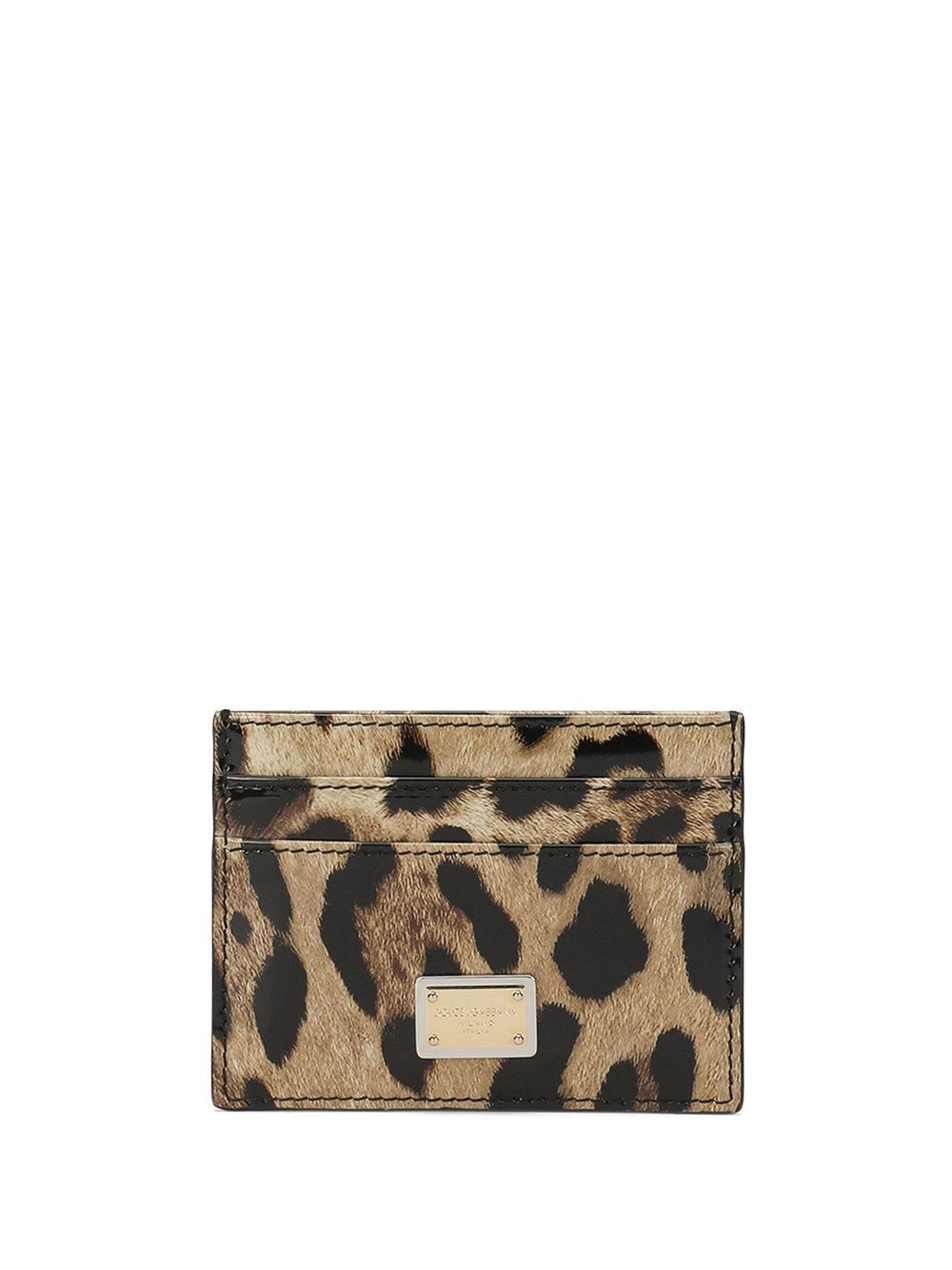 Dolce & Gabbana leopard-print leather card holder