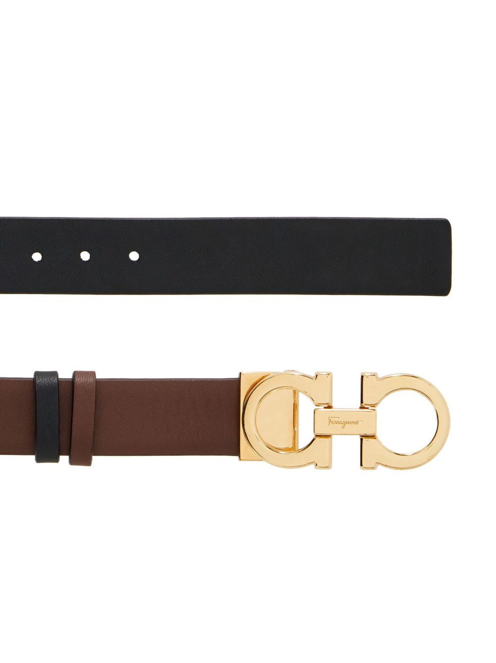 Ferragamo Gancini-buckle reversible leather belt