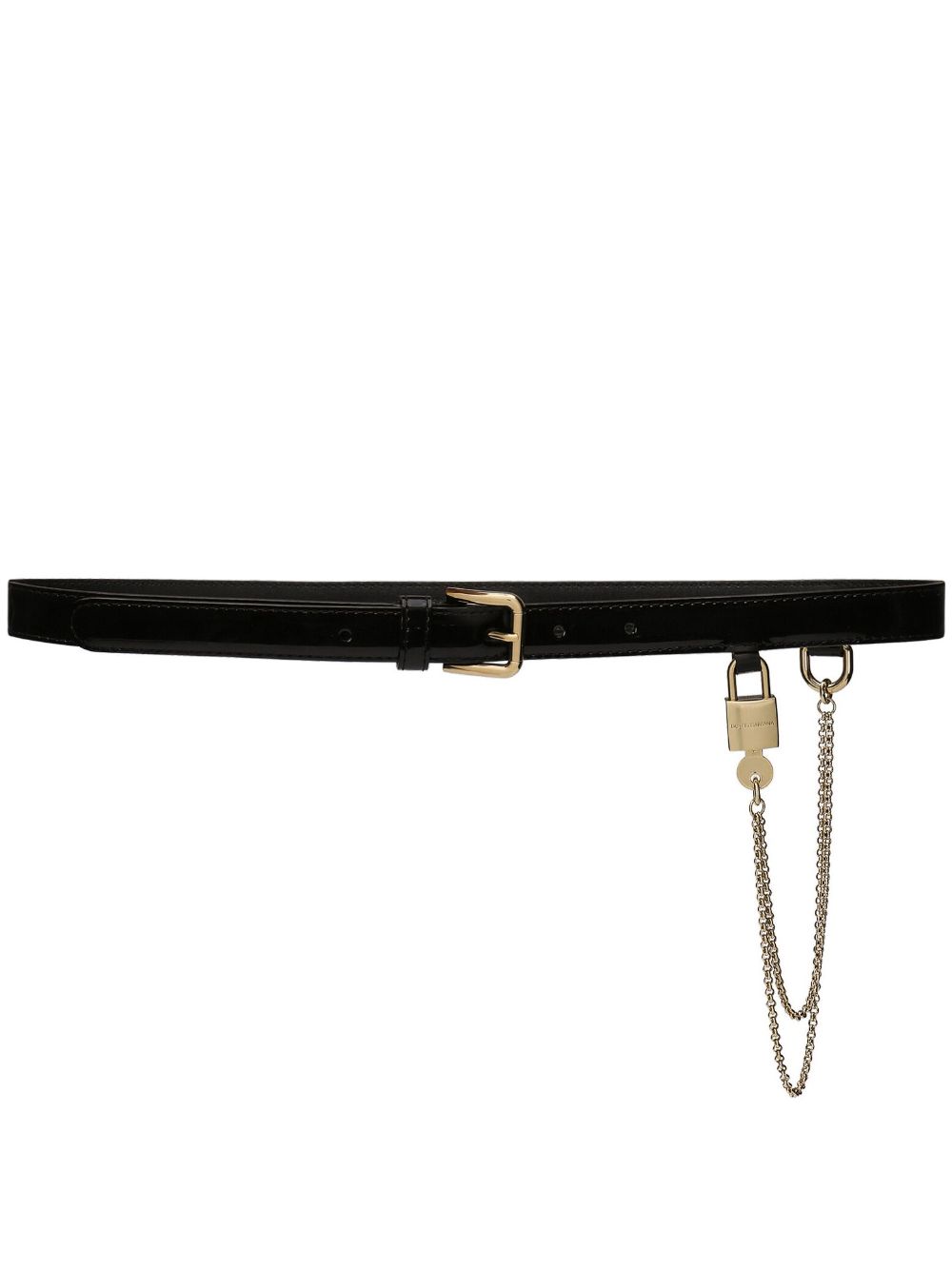 Dolce & Gabbana chain-link patent leather belt