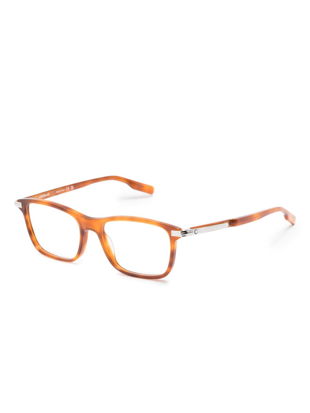 Montblanc Havana square-frame glasses