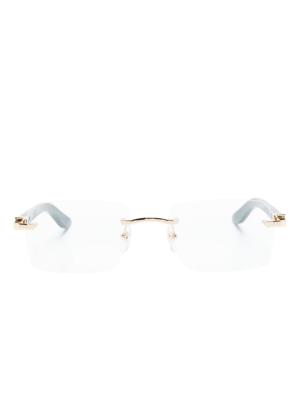 Cartier Eyewear geometric-frame rimless glasses