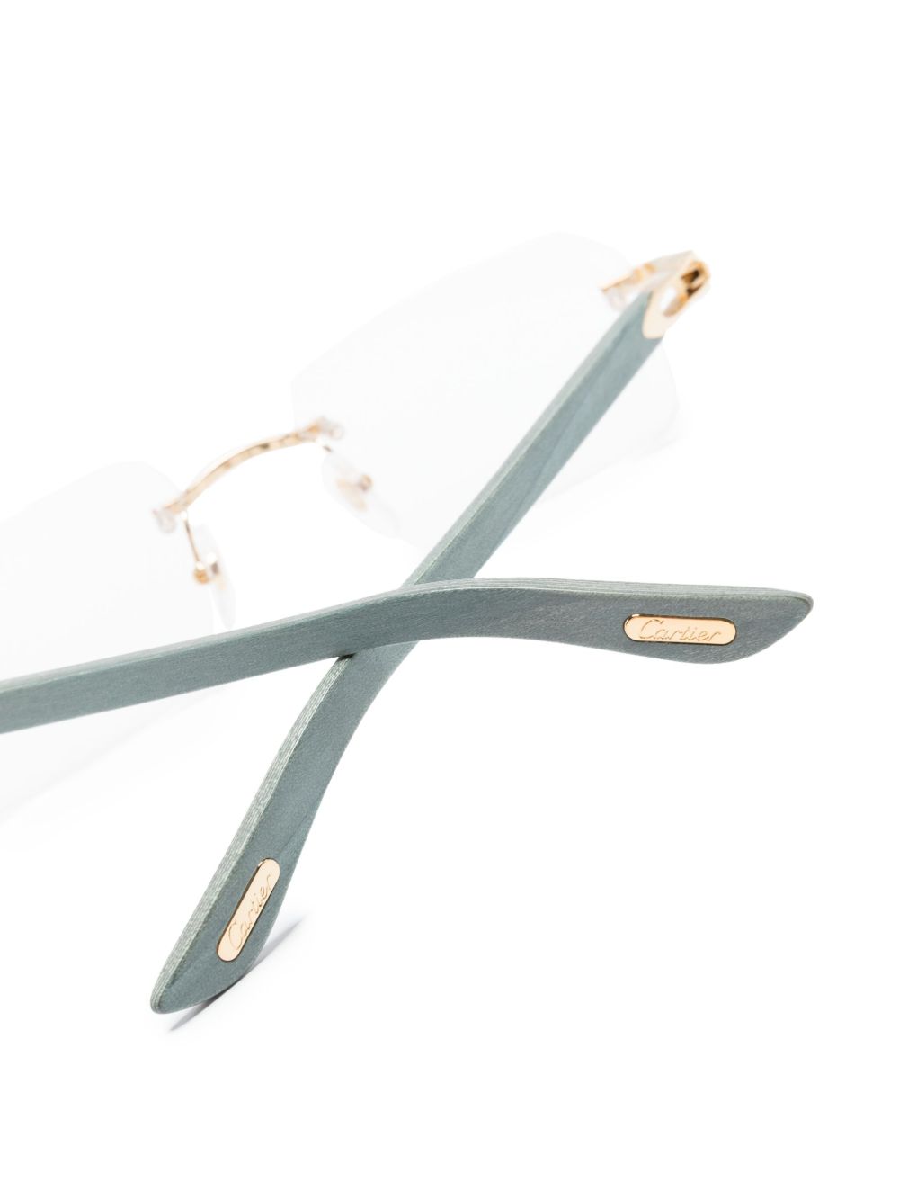 Cartier Eyewear geometric-frame rimless glasses