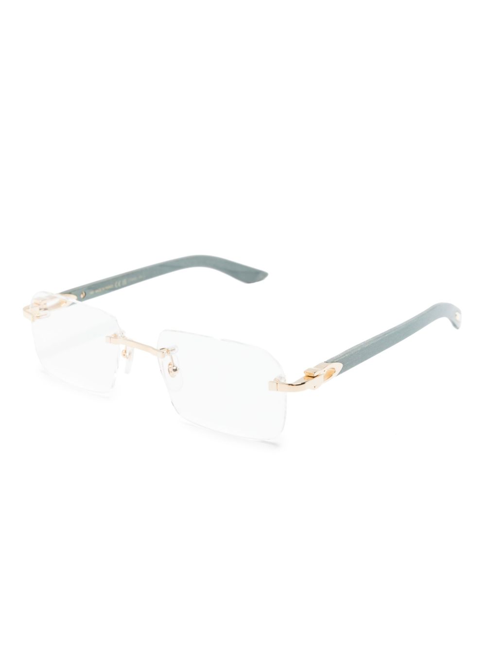 Cartier Eyewear geometric-frame rimless glasses