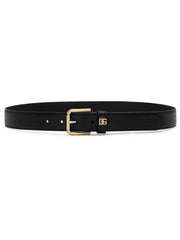 Ceinture en cuir avec plaque DG Dolce &amp; Gabbana 