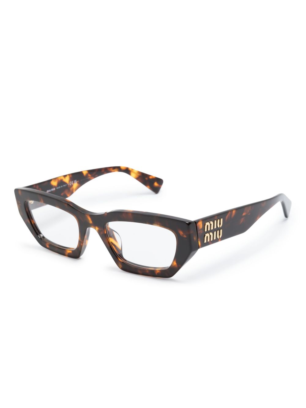 Miu Miu Eyewear tortoiseshell-effect rectangle-frame glasses