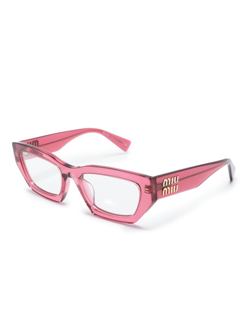 Miu Miu Eyewear logo-plaque rectangle-frame glasses