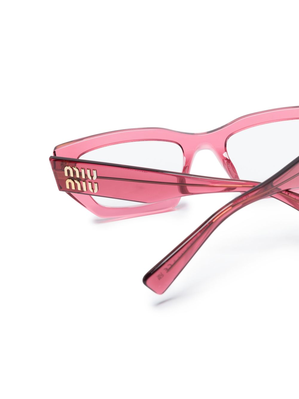 Miu Miu Eyewear logo-plaque rectangle-frame glasses