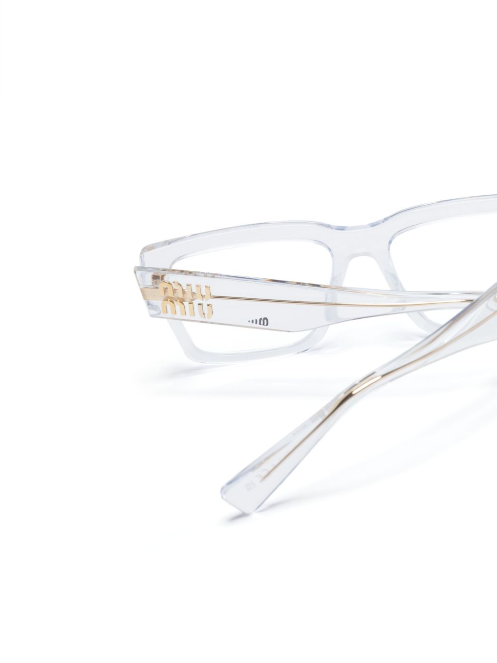 Miu Miu Eyewear logo-plaque square-frame glasses