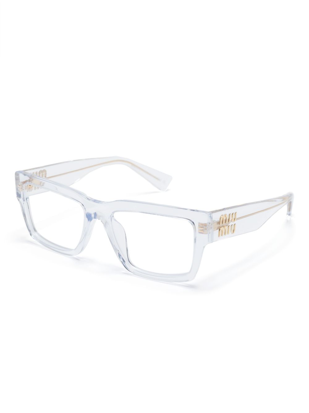 Lunettes à monture carrée avec plaque logotée Miu Miu Eyewear 