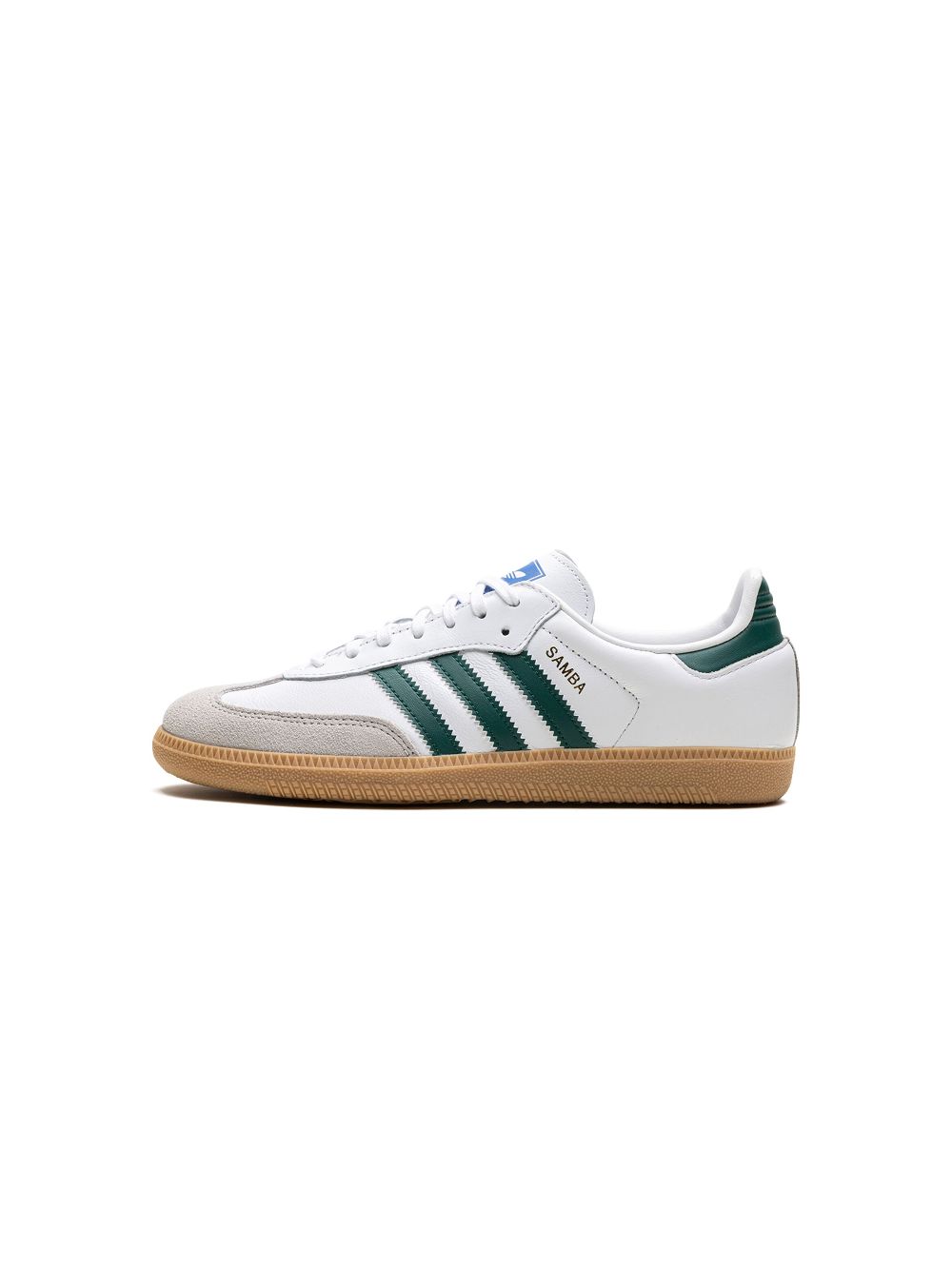 adidas Kids Samba OG "Cloud White/Collegiate Green/Gum" sneakers