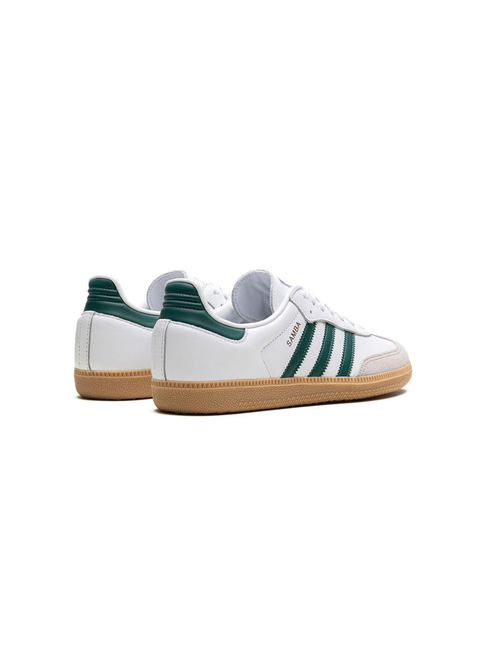 adidas Kids Samba OG "Cloud White/Collegiate Green/Gum" sneakers