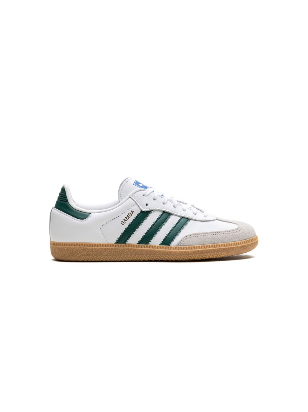 adidas Kids Samba OG "Cloud White/Collegiate Green/Gum" sneakers