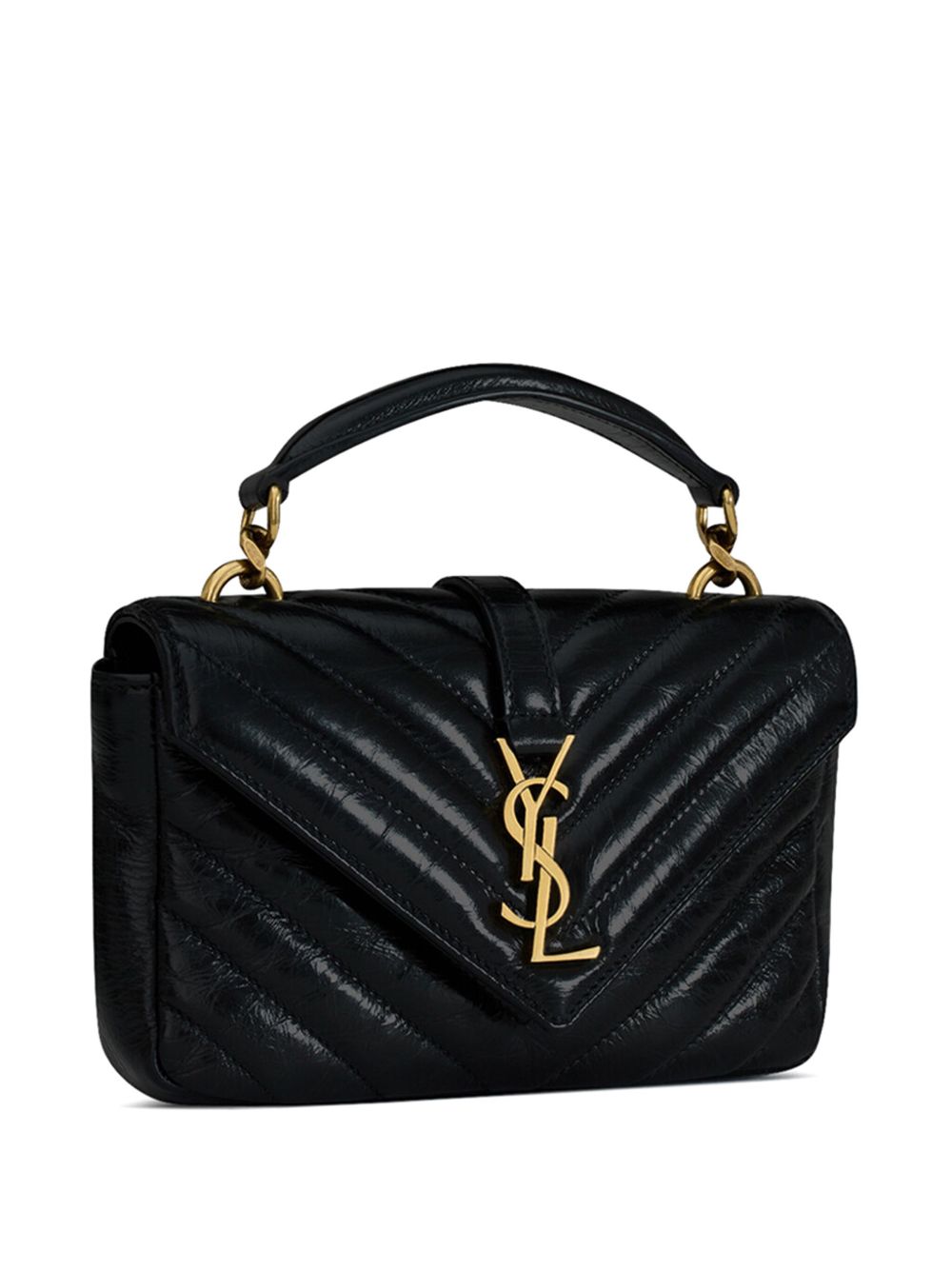 Saint Laurent appliqué-logo quilted leather wallet