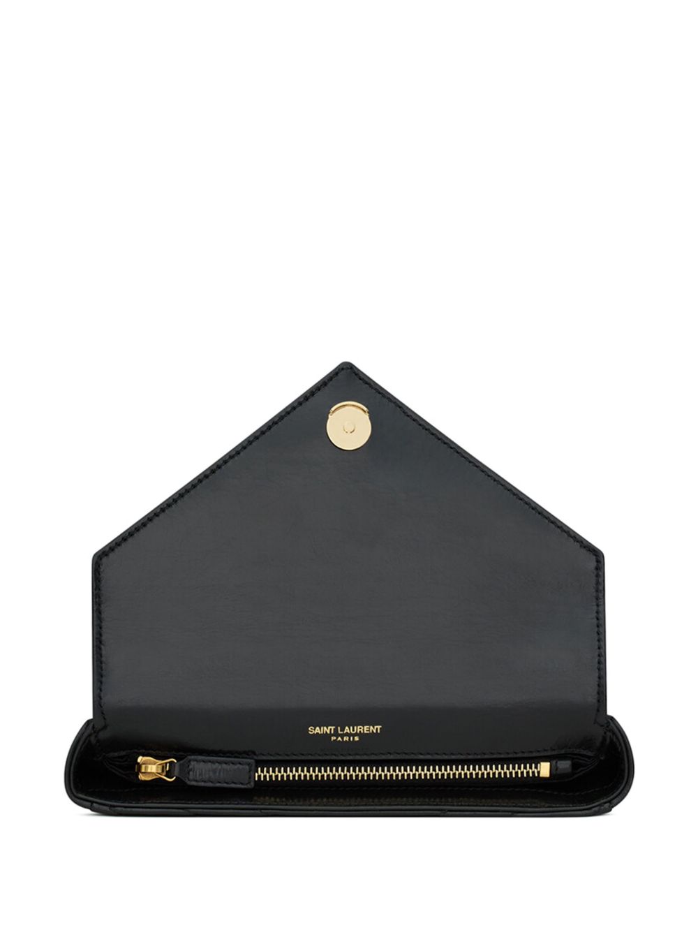 Saint Laurent appliqué-logo quilted leather wallet