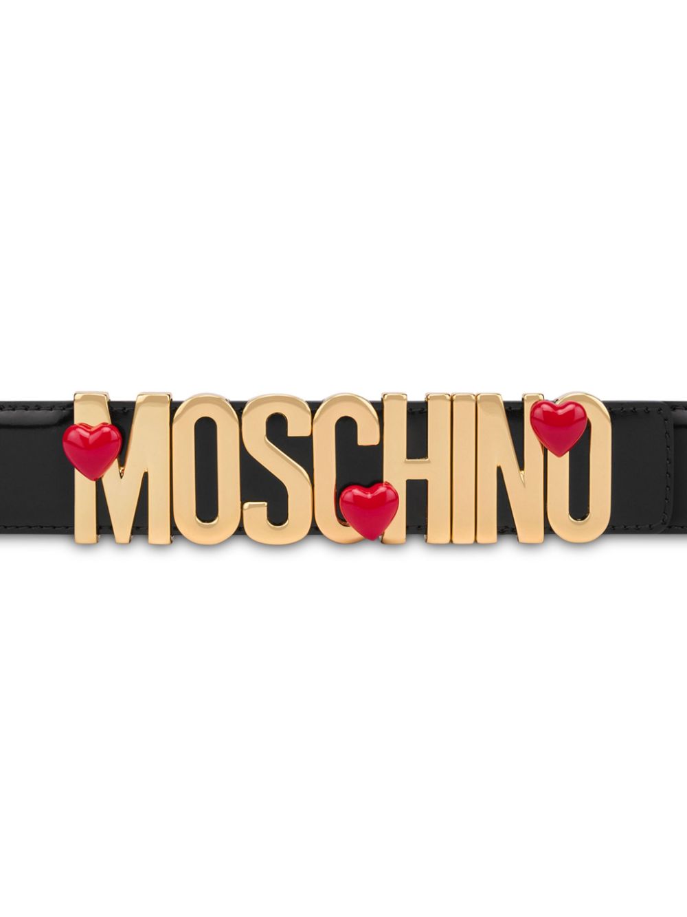 Ceinture en cuir avec lettrage logo Moschino 