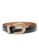 SANDRO engraved-detail leather belt