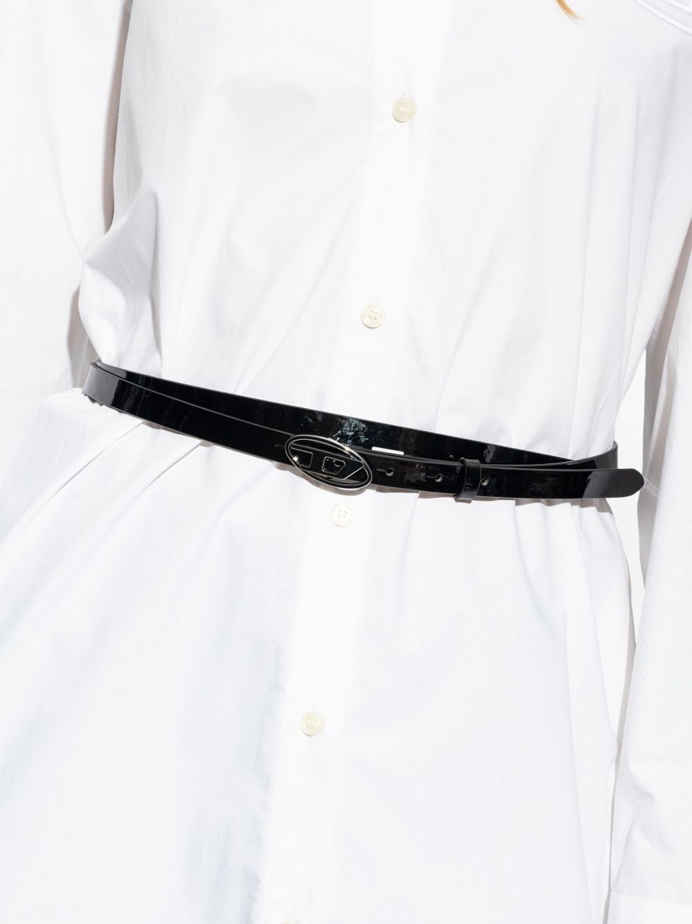 Diesel B-1dr patent-leather belt