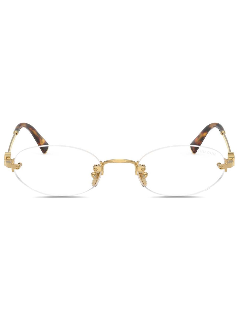 Miu Miu Eyewear oval rimless glasses