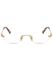 Lunettes de soleil ovales sans monture Miu Miu Eyewear 