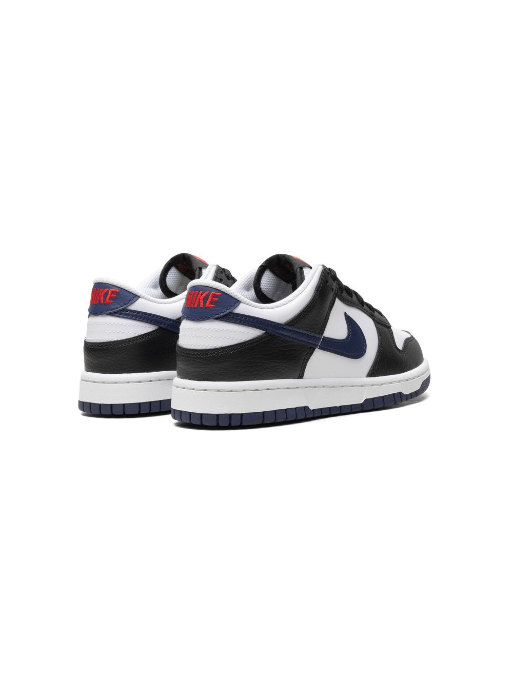 Nike Kids Dunk Low "Black/White/University Red/Midnight Navy" sneakers