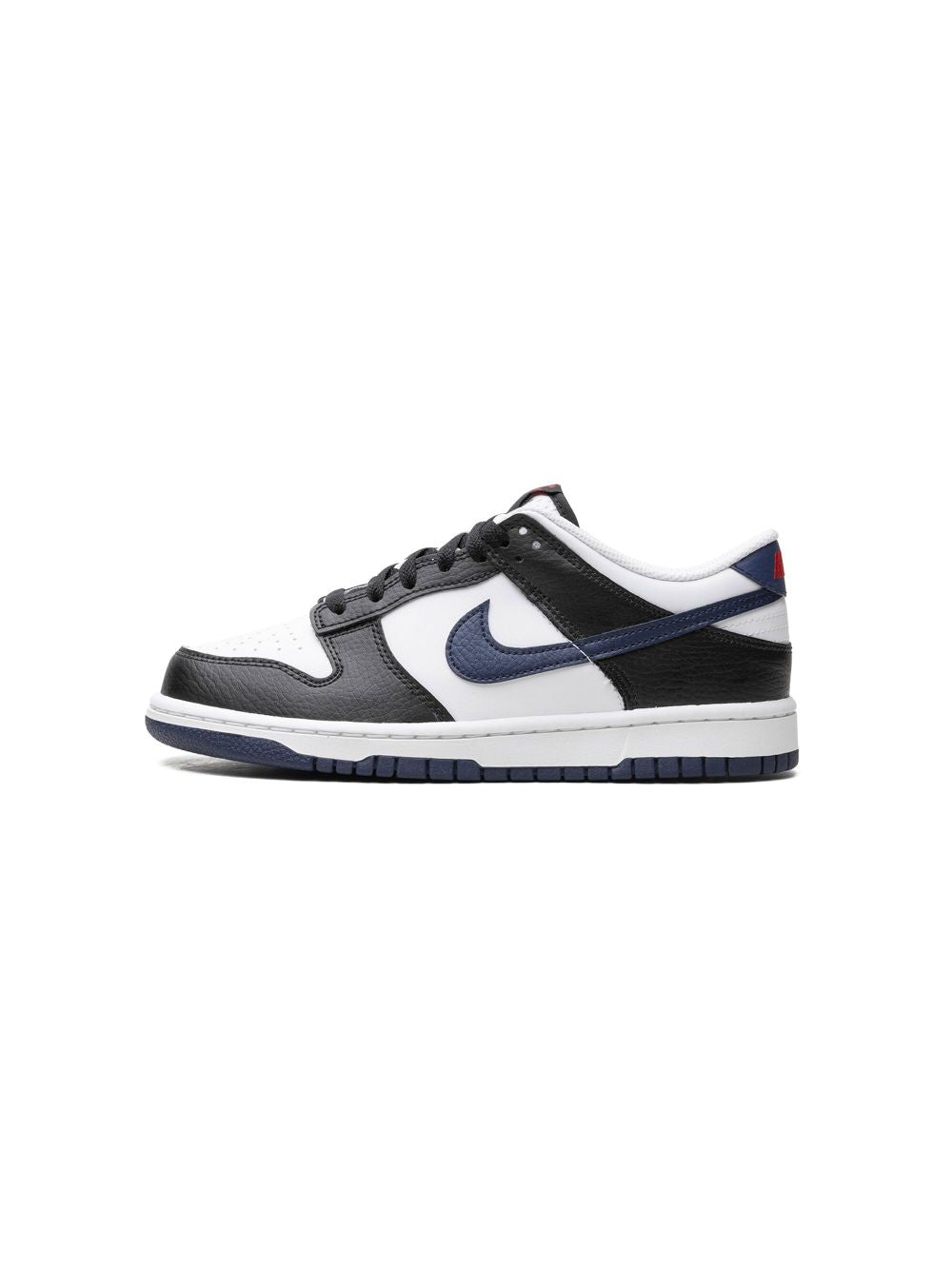 Nike Kids Dunk Low "Black/White/University Red/Midnight Navy" sneakers