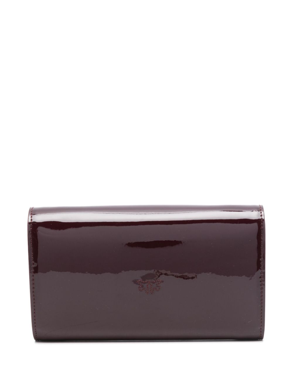 PINKO bird-buckle patent wallet