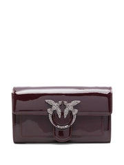 PINKO bird-buckle patent wallet