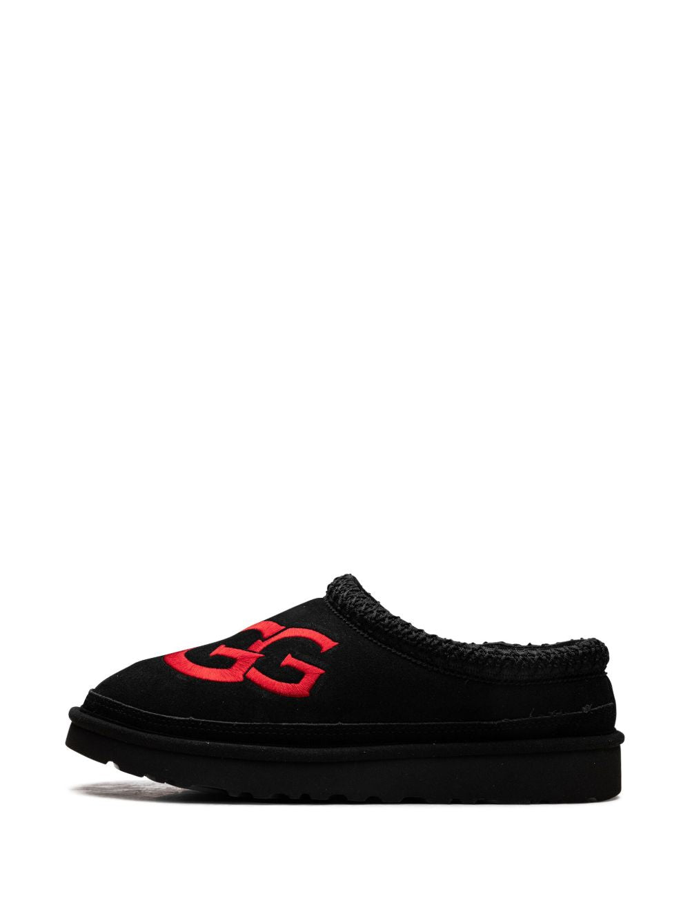 UGG Tasman Logo "Black/Samba Red" slippers